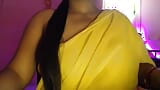Hot Bhabhi pressed her boobs and gently pinched her nipples while opening her bra. snapshot 18