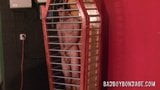 Black top whipping torment twink in cage and BDSM bondage snapshot 12