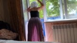 Through a transparent milf dress, you can see her ass for anal sex snapshot 4