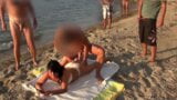 Anale creampie, cumshotfeestje op het strand! Alexandra Wett snapshot 1