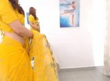 Littleteenbb riley yellow saree แก้ผ้าใส่เสื้อชั้นในและกางเกงใน snapshot 2