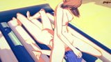 Kaede Sakura и Natsuru Senou занимаются лесбийским сексом на пляже snapshot 13