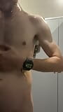 Dirtydog on gym locker room showers jerking and cumming snapshot 4