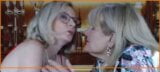 Two blonde grannies with saggy tits French kiss snapshot 10
