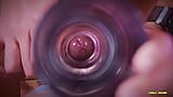 Closeup view from inside my fake pussy while I fuck it slow and passionate until I shoot a big load. Cum inside fleshlight. snapshot 6