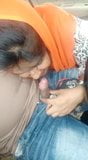 Indian cute girl first kissing of boyfriend snapshot 1