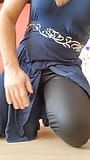 Masturbation in leggings and layered nylons snapshot 10