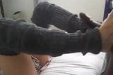 young wife interracial foot job and fuck.. snapshot 2