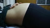 Asian girl's huge sloshy belly snapshot 13