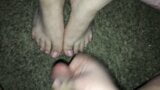 Compilation of messy cumshots on sexy Latina feet (Cum on fe snapshot 7