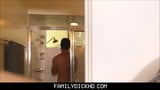 Blonde twink stiefzoon betrapt op aftrekken naar stiefvader onder de douche snapshot 10