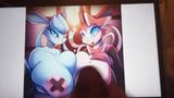 Glaceon x sylveon yuri lesbisches Sperma-Tribut-Sop snapshot 7