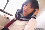 Young Japanese schoolgirl gives her first blowjob snapshot 1