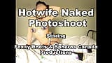 Hotwife Foxxy laarzen naakt achter de schermen fotoshoot snapshot 1