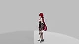 Honkai Impact Raiden Mei I'm so Hot Strip Show Hentai Mmd 3D Red Hair Color Edit Smixix snapshot 3