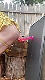 Sissy outdoor skull fucking a dildo snapshot 6