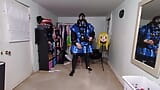 PVC layered maid Cosplay and Gasmask Breathplay, Tube in Suit snapshot 14