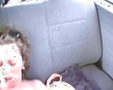 Fat German woman eating cum in the car snapshot 15