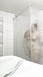 German BBW showering and showing full body and face snapshot 11