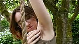 Amber Is on the Swing Outside Playing with Her Pubes snapshot 3