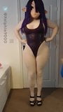 Xelphie Purple Too-Tight Latex Leotard snapshot 4