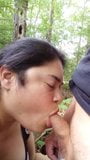 cheating latina wife sucking cock in woods at rest area prt1 snapshot 1