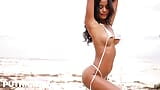 Exotic Babe Putri Cinta Showing her Flawless Round Tits on an empty beach snapshot 5