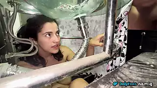 Stepsister gets Facial Through Hole in Sink: Free Porn a0 | xHamster