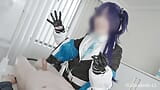 BlueArchive Yuka Hayase cosplaying femdom glove lotion handjob snapshot 1