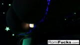 Romi plays with a disco ball before stuffing toying her snapshot 10