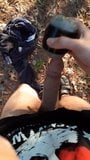 Jacking off in the woods snapshot 3