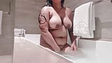 Sexy Indian Bhabhi with big boobs enjoying in Bathtub in 5 star hotel and fingering her pussy snapshot 14