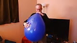 105) Big Blue Balloon Cum and Pop!   Balloonbanger snapshot 5