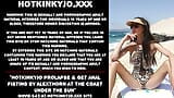 Hotkinkyjo prolapse & get anal fisting by AlexThorn at the coast under the sun snapshot 1