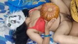 Une belle jeune adolescente indienne se fait baiser par son voisin à l'Halloween snapshot 15