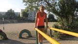 Gorący rosyjski babe trening uliczny snapshot 9