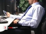 Arab executive jerking off at his desk - Arab Gay snapshot 2