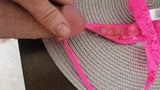 Pink g string cummed snapshot 3
