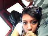 Young Latin Looking Girl Sucks Cock in Car snapshot 1