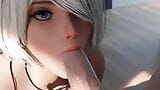 Compilación 3d: mamada nierautomata, montando polla anal en cuatro, hentai sin censura snapshot 8