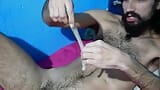 Premium masturbation using a condom snapshot 9