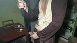 Asian Jedi fight and jerk off with lightsaber. snapshot 8