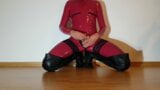 Latex rubber catsuit jerk off snapshot 1