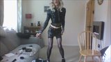 A girl in leather and stockings snapshot 4