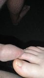 Rubbing cock on sexy toes, no cum shot, sexy feet snapshot 3