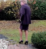 sexyputa walking on her highheels in the garden snapshot 7