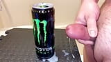 Small Penis Shooting a Load On An Empty Monster s Can - Hard Cumshot snapshot 6