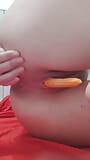 Fucking my virgin teen holes with thick carrots instead of toys snapshot 7