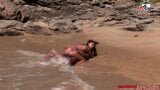 Outdoor sex in the ocean with a skinny Latina with tan lines snapshot 16