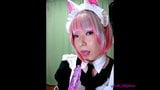 Cat Maid Dildo Blowjob tease snapshot 7